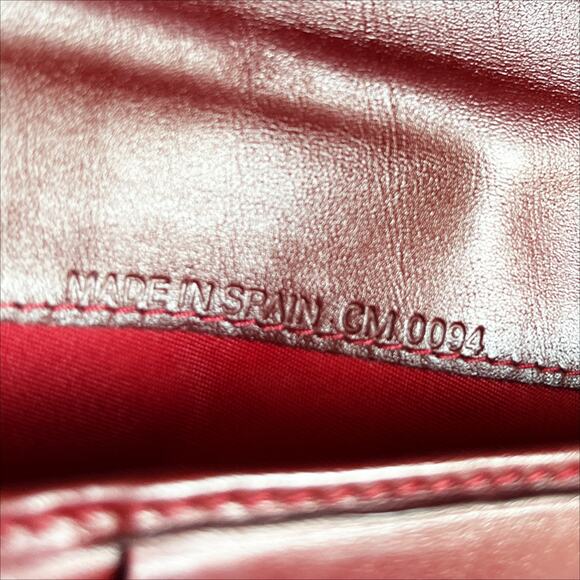 DIOR #1 Wallet by John Galliano Red Trotter Long Canvas Leather - Picture 9 of 16